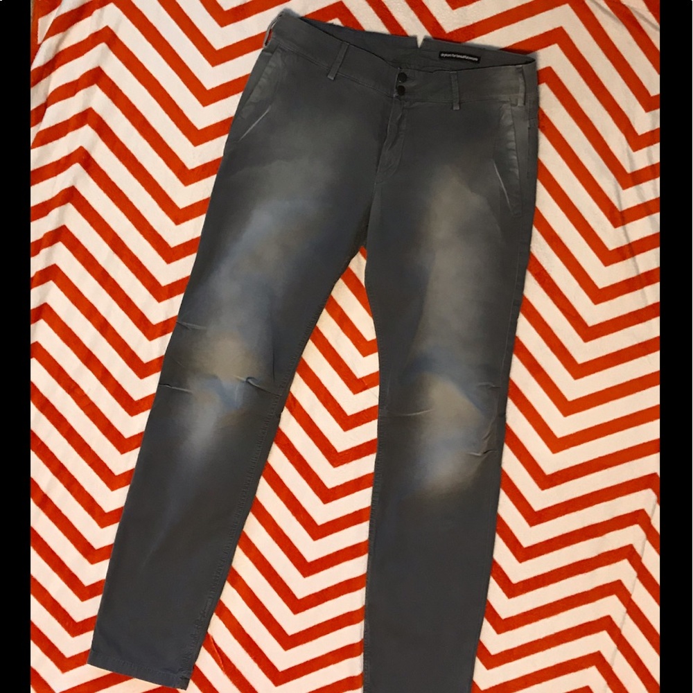 Drykorn gray wthrd look brushed cotton pants sz 28